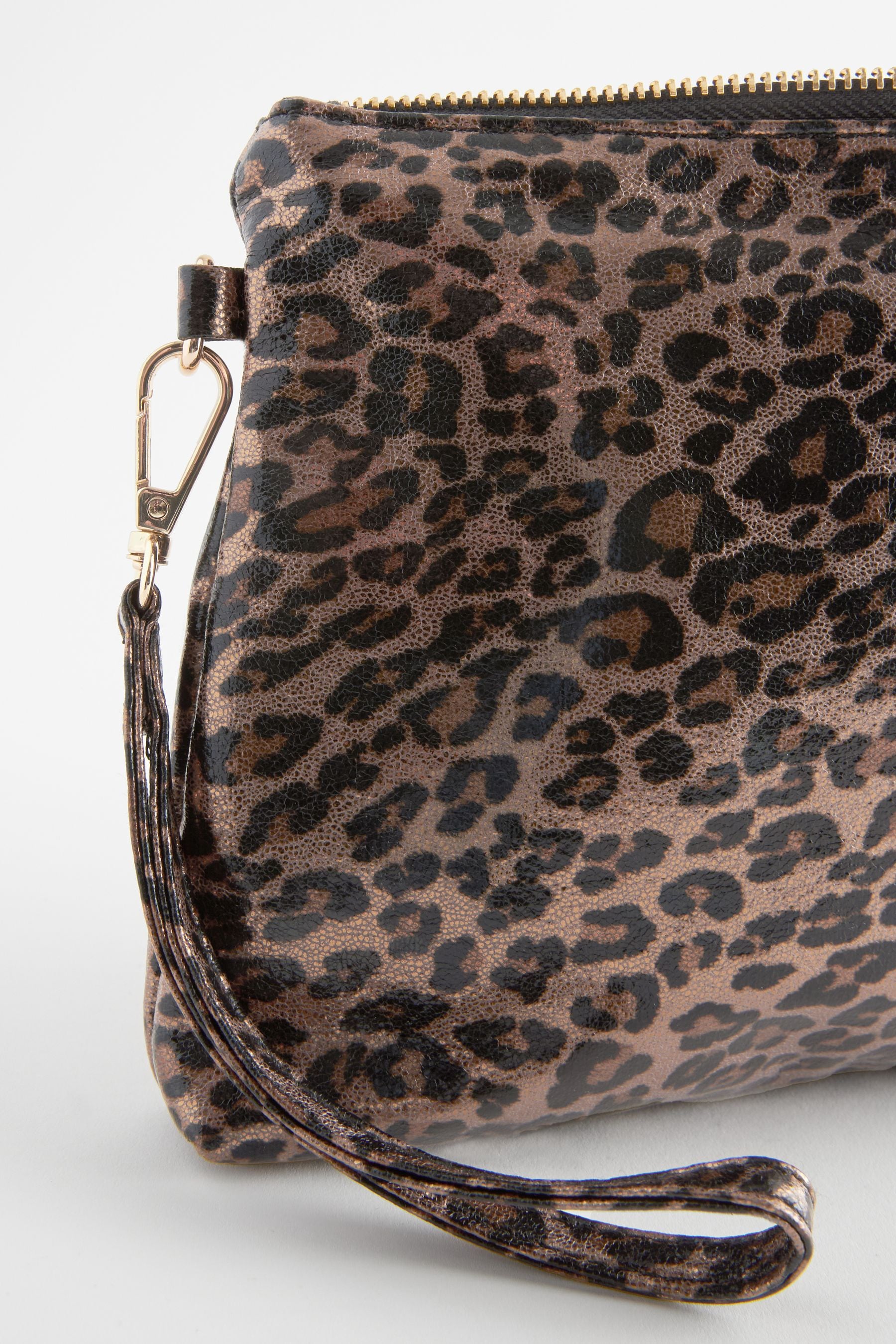 Rockett St George Leopard Print Clutch Bag