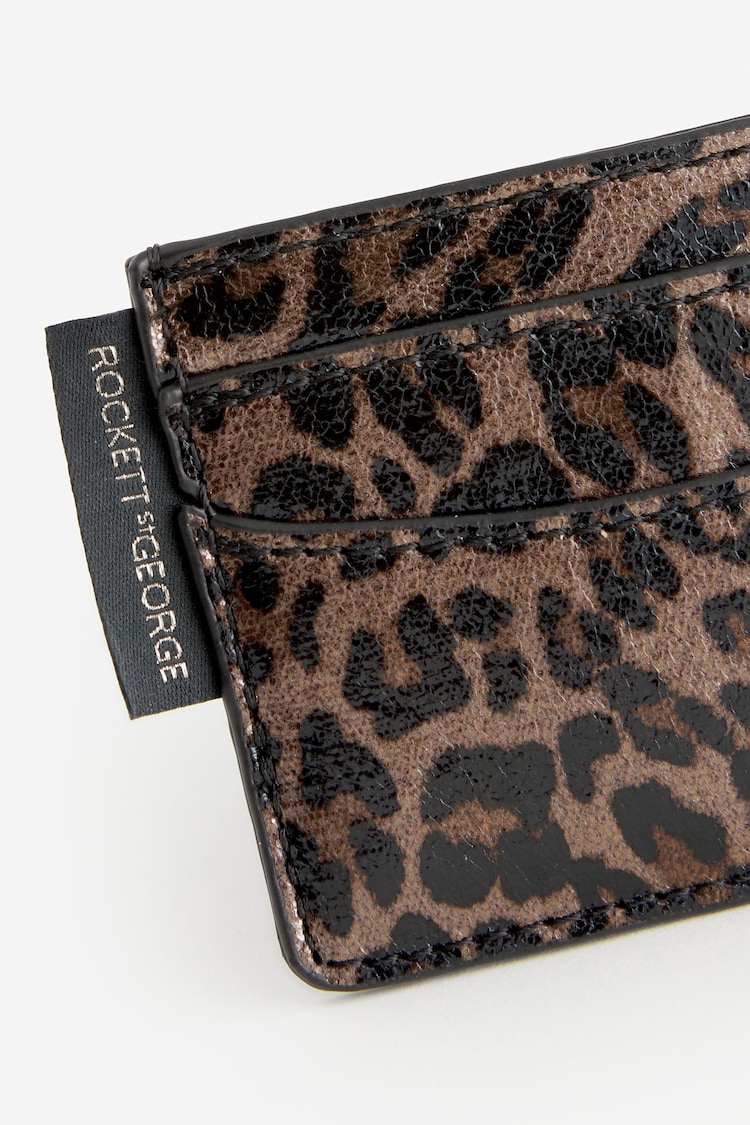 Rockett St George Leopard Print Animal Card Holder - Image 4 of 4