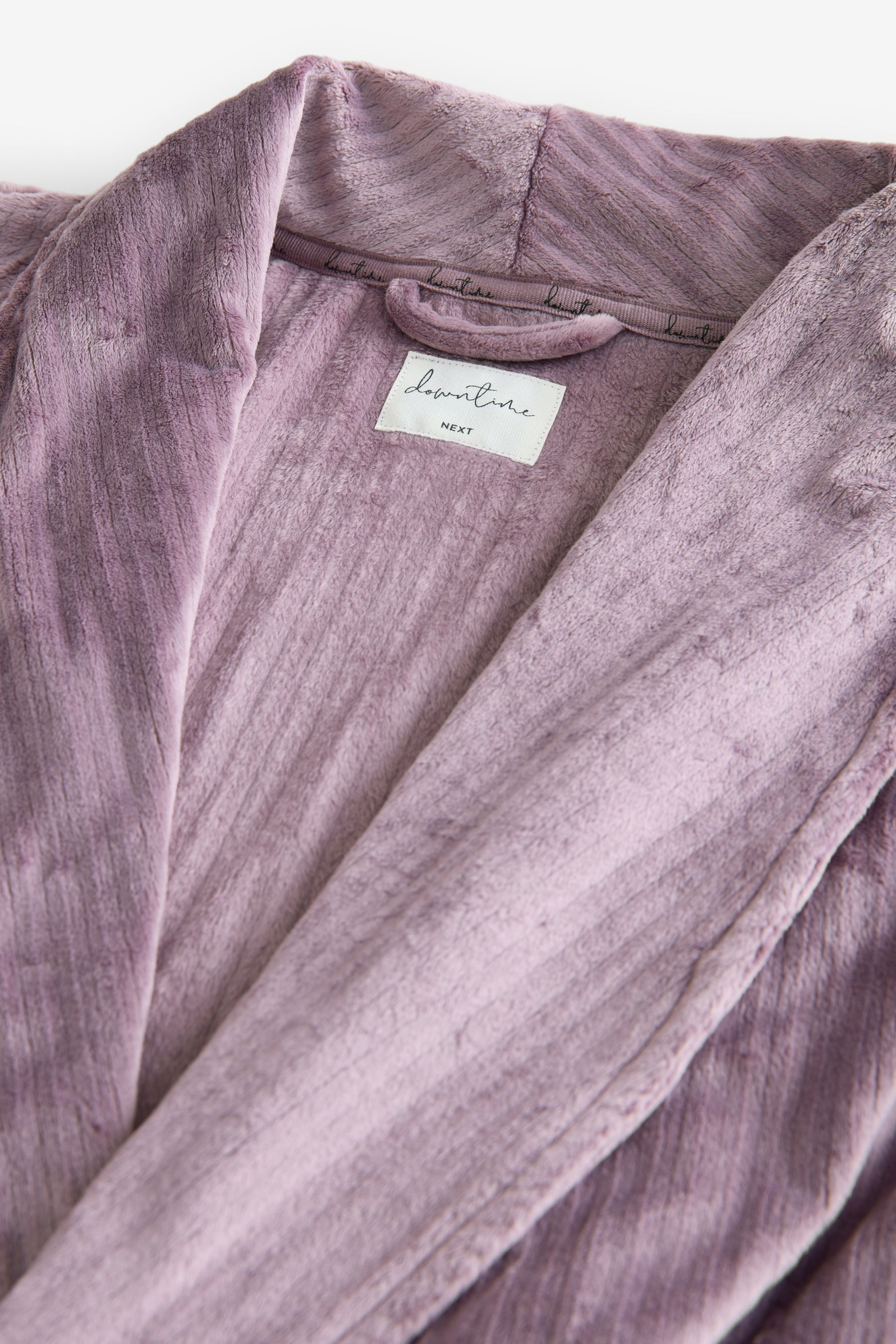 Buy Lilac Purple Supersoft Ribbed Dressing Gown from the Next UK online shop