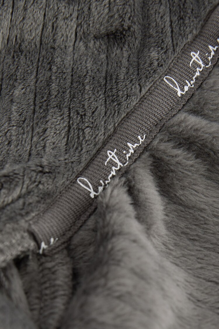 Buy Charcoal Grey Supersoft Ribbed Dressing Gown from Next Taiwan