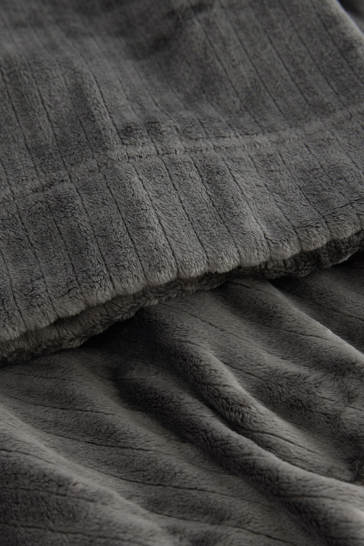 Buy Charcoal Grey Supersoft Ribbed Dressing Gown from Next Taiwan