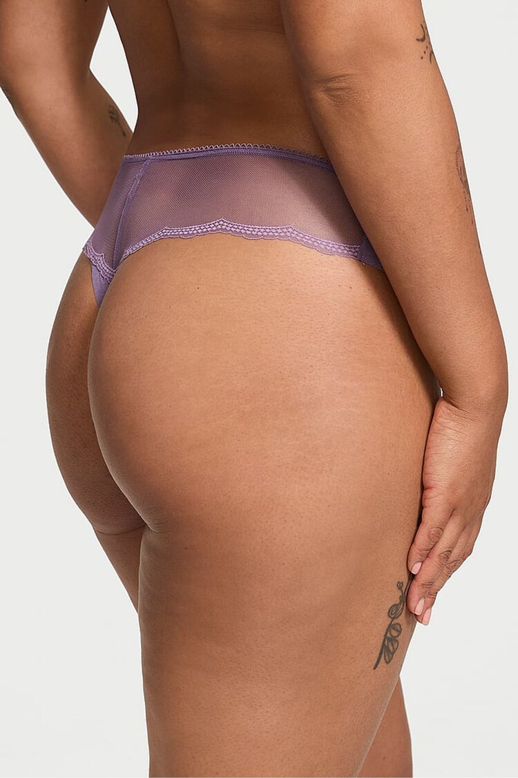 Victoria's Secret Frozen Plum Purple Thong Knickers - Image 2 of 3