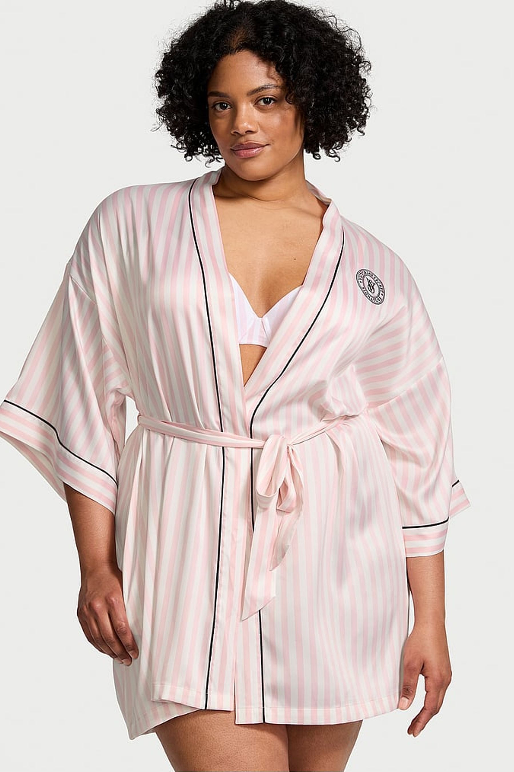 Victoria's secret pink satin robe outlet