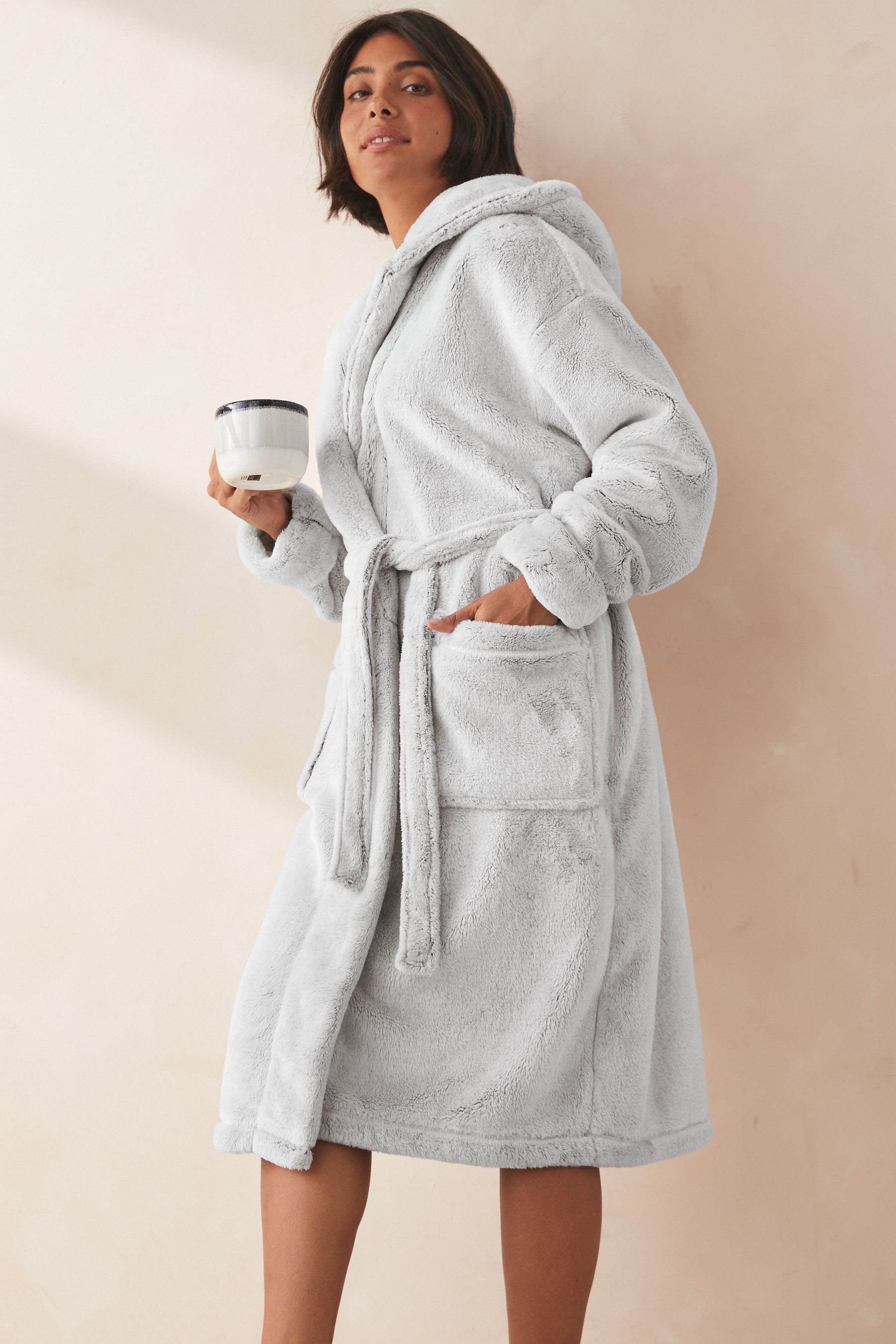 Buy Grey Supersoft Dressing Gown from Next Australia
