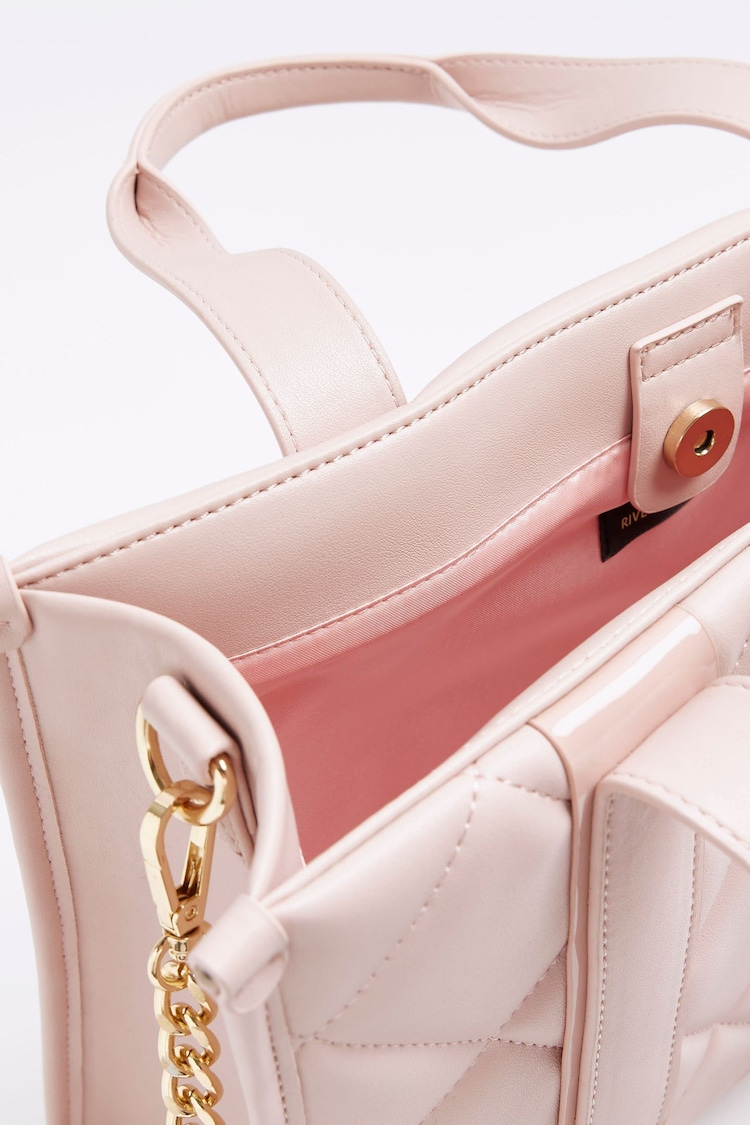 River Island Pink Girls Quilted Shopper Bag - Image 4 of 4