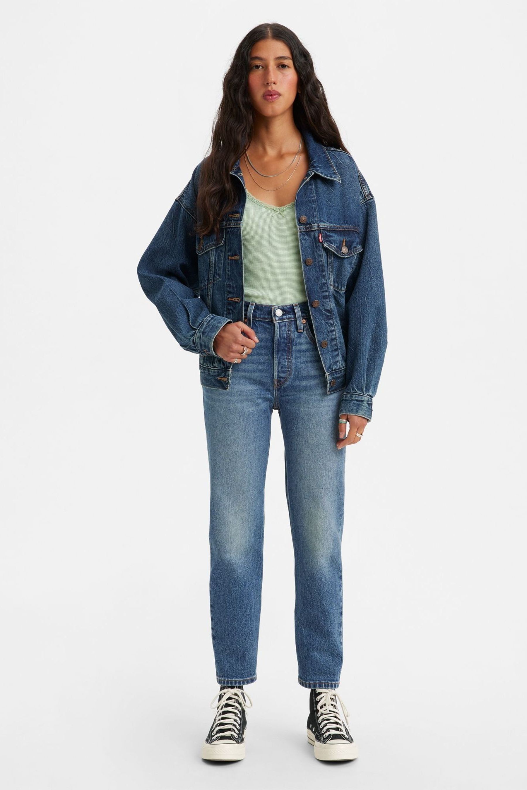 501 cropped jeans top