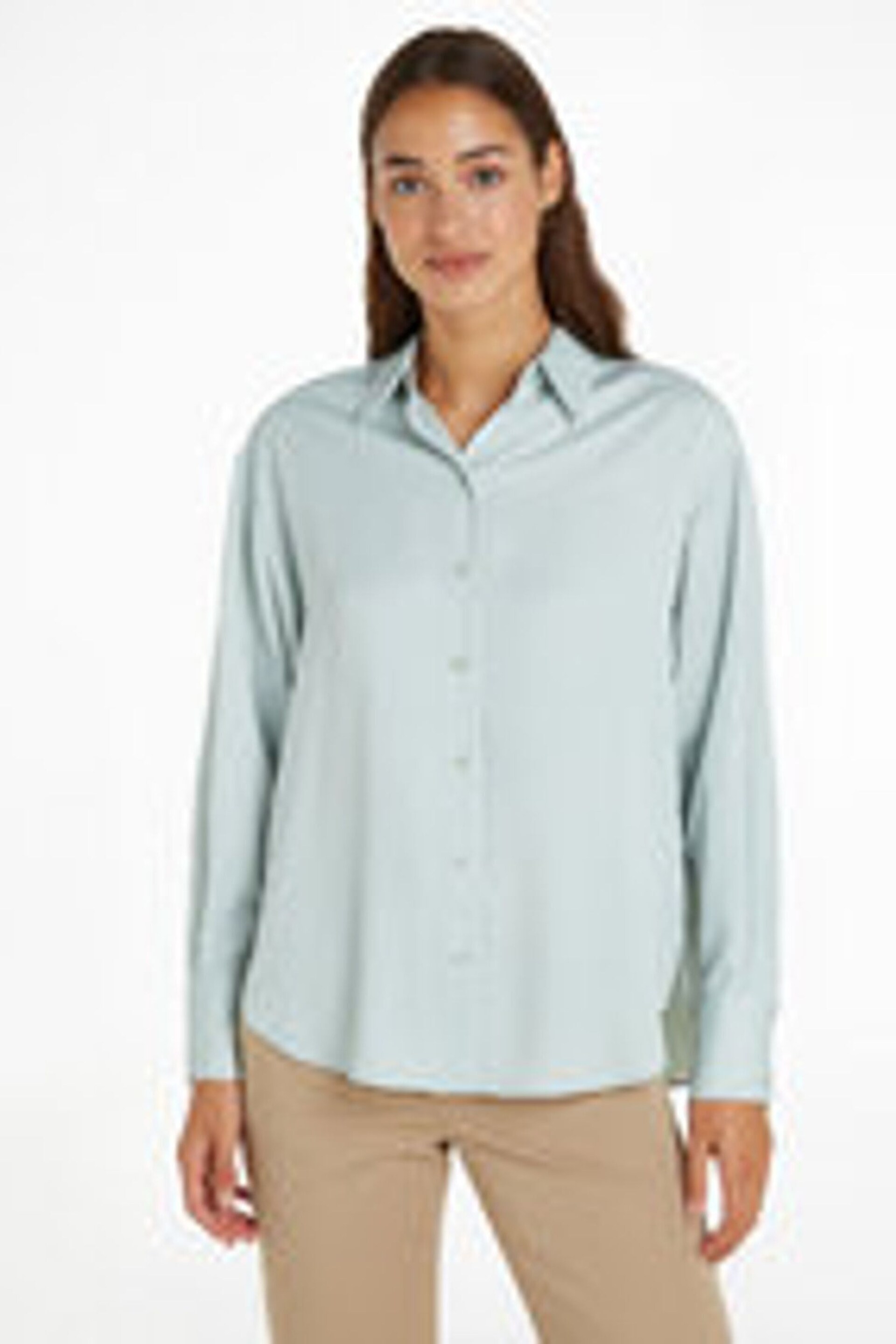 Calvin Klein Grey Relaxed Shirt - Image 1 of 6