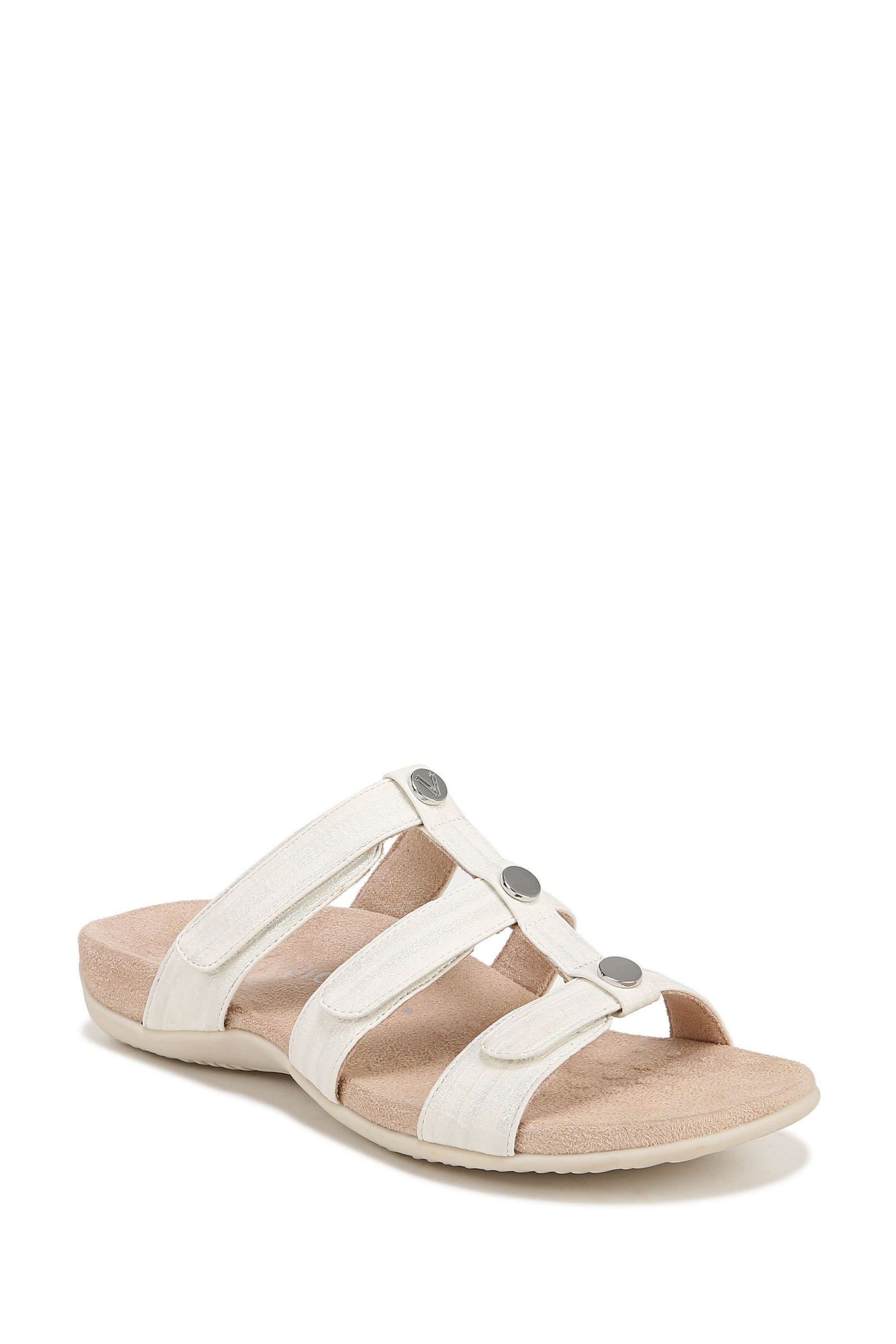 Buy Vionic Amber Pearl Wide Fit Slide Sandals from Next Luxembourg