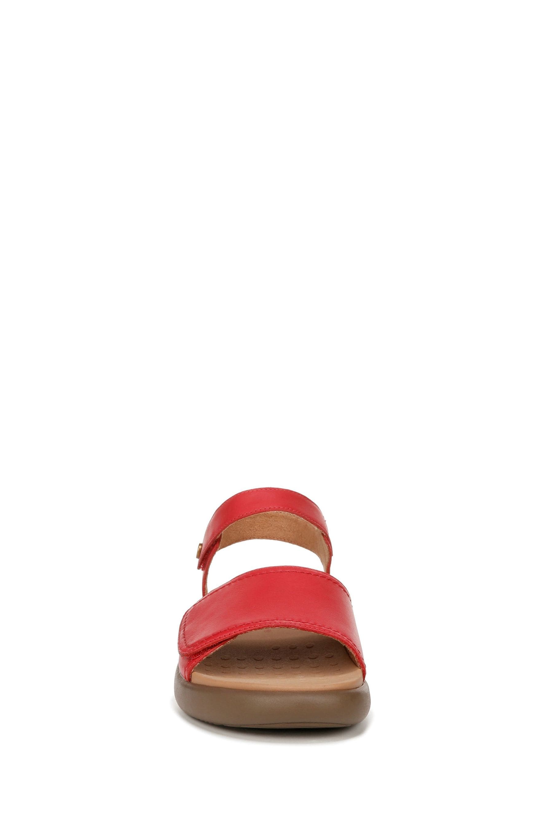 Red vionic flip flops top