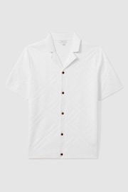 Reiss White Biarritz Cotton Cuban Collar Shirt - Image 2 of 6