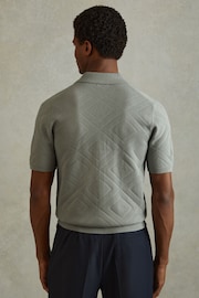 Reiss Soft Sage Biarritz Cotton Cuban Collar Shirt - Image 4 of 5
