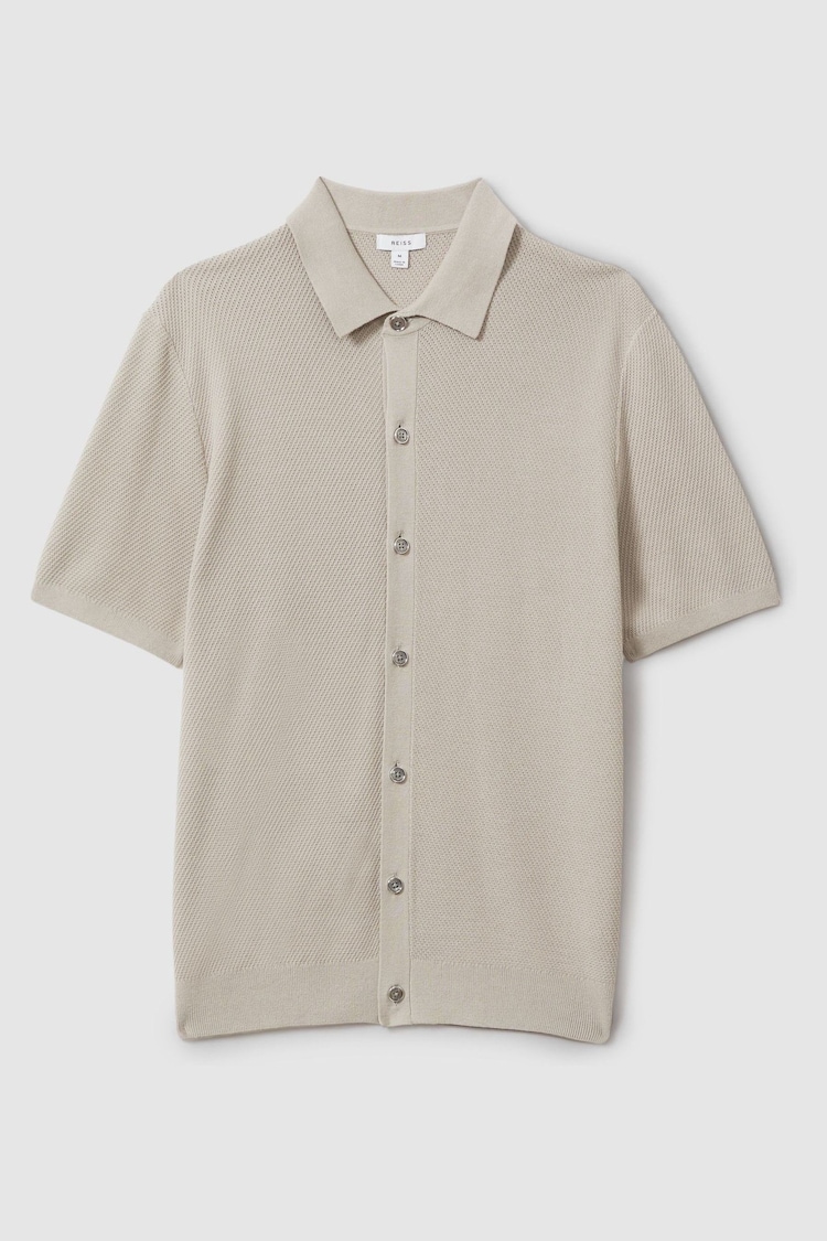 Reiss Stone Bravo Cotton Blend Textured Shirt - Image 2 of 6