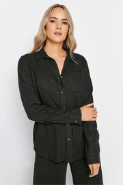 Long Tall Sally Black Linen Shirt - Image 1 of 4