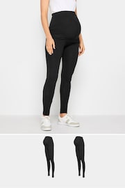 Long Tall Sally Black Maternity Leggings 2 Pack - Image 1 of 5