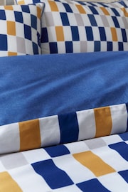 Content by Terence Conran Blue Oblong Checkerboard 100% Cotton Duvet Cover Set - Image 3 of 4