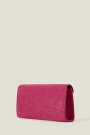 Accessorize Pink Suedette Box Clutch Bag - Image 3 of 4