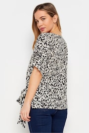 M&Co Animal Print Petite Tie Side Top - Image 3 of 4