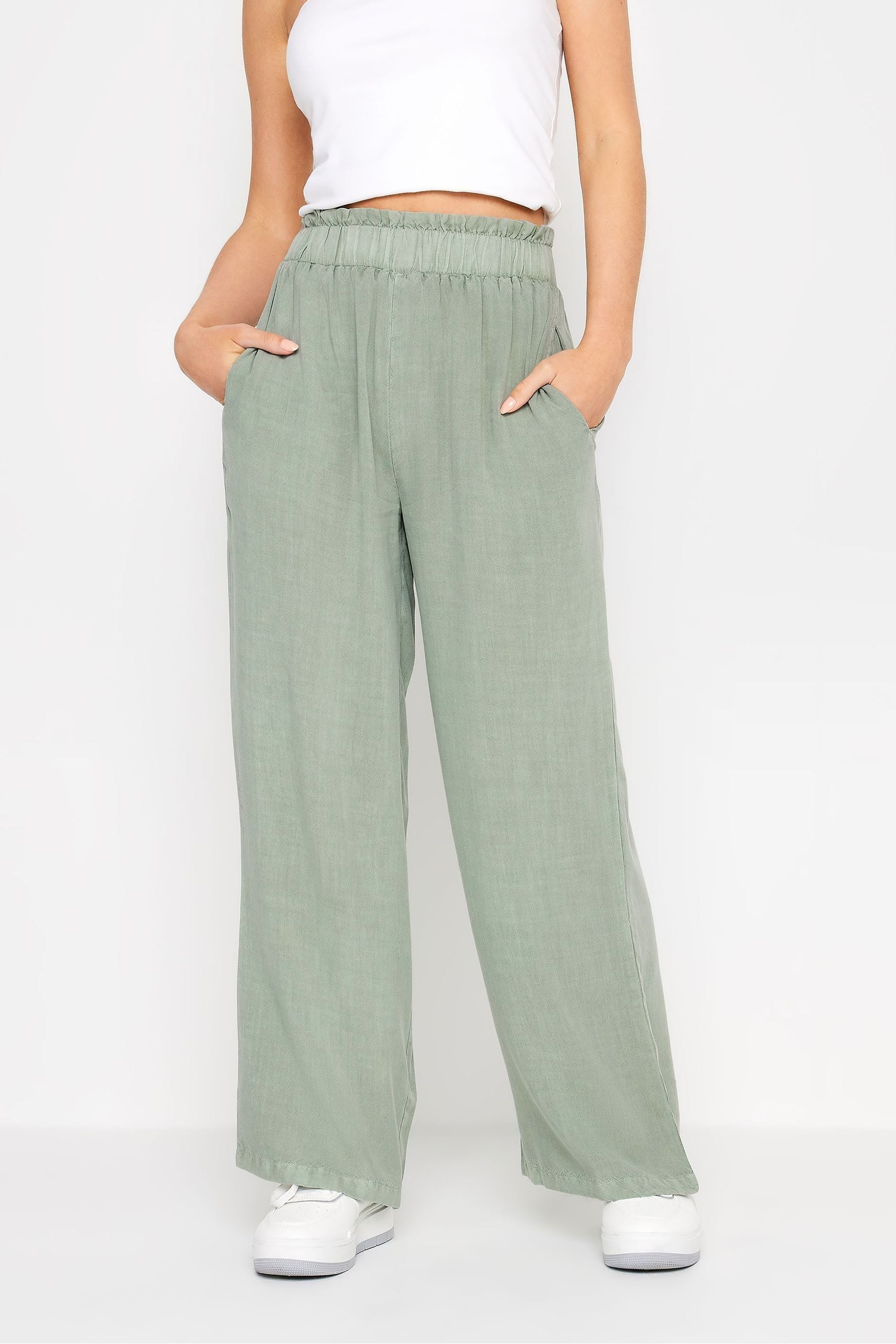 Buy PixieGirl Petite Green Wide Leg Trousers from Next Australia