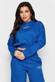 PixieGirl Petite Blue Los Angeles Embroidered Hoodie - Image 1 of 4