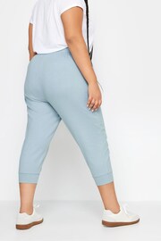 Yours Curve Blue Cropped Joggers - Image 3 of 3