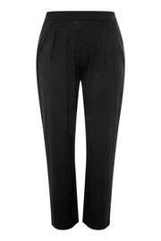 Yours Curve Black Pleated Front Wide Leg Trousers - Image 3 of 5