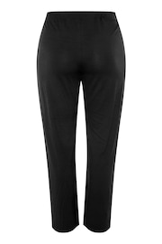 Yours Curve Black Pleated Front Wide Leg Trousers - Image 4 of 5