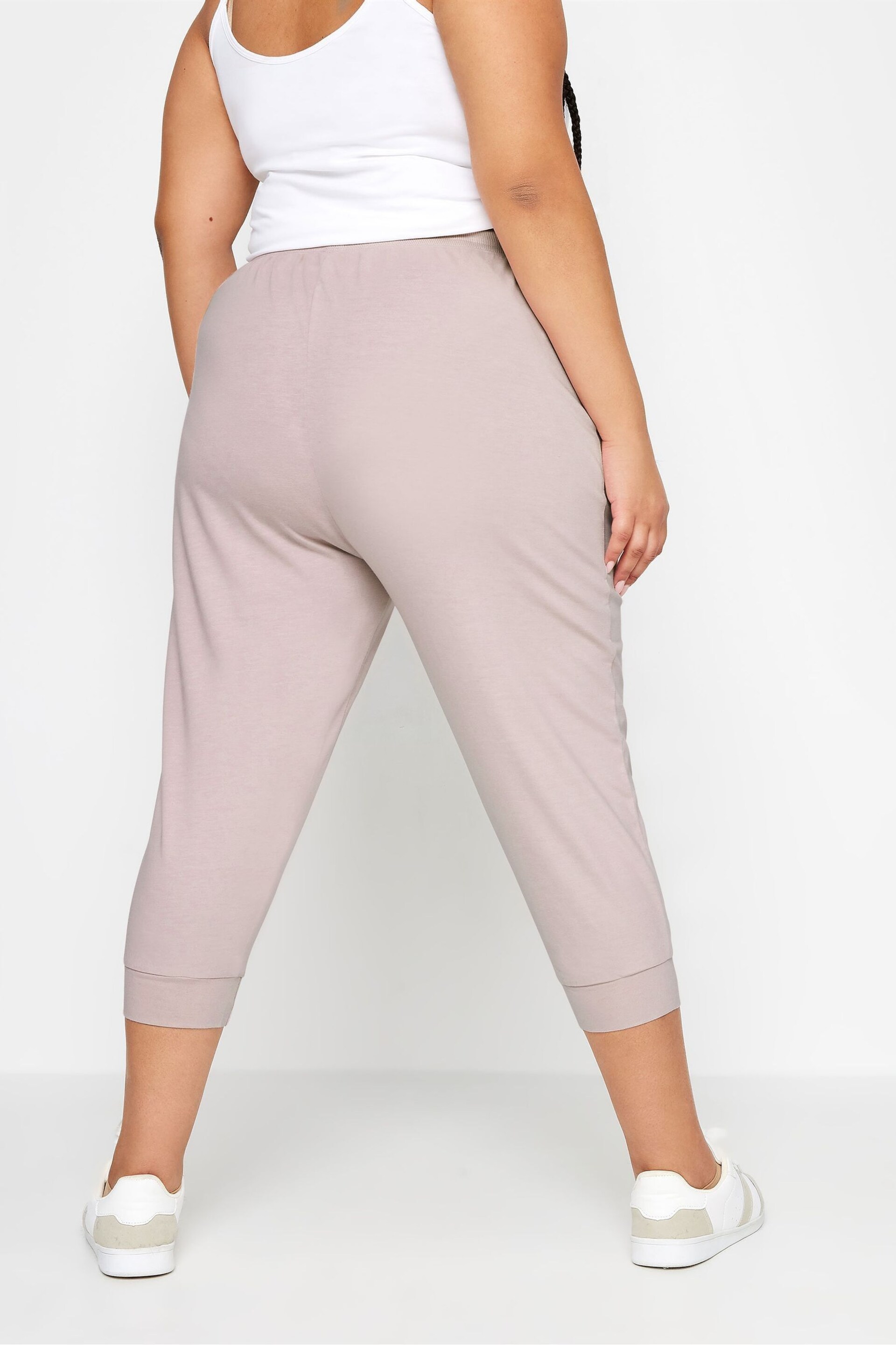 Yours Curve Pink Cropped Joggers - Image 3 of 3