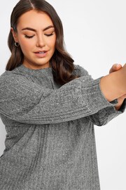 Yours Curve Grey Soft Touch Jumper Dress - Image 4 of 4