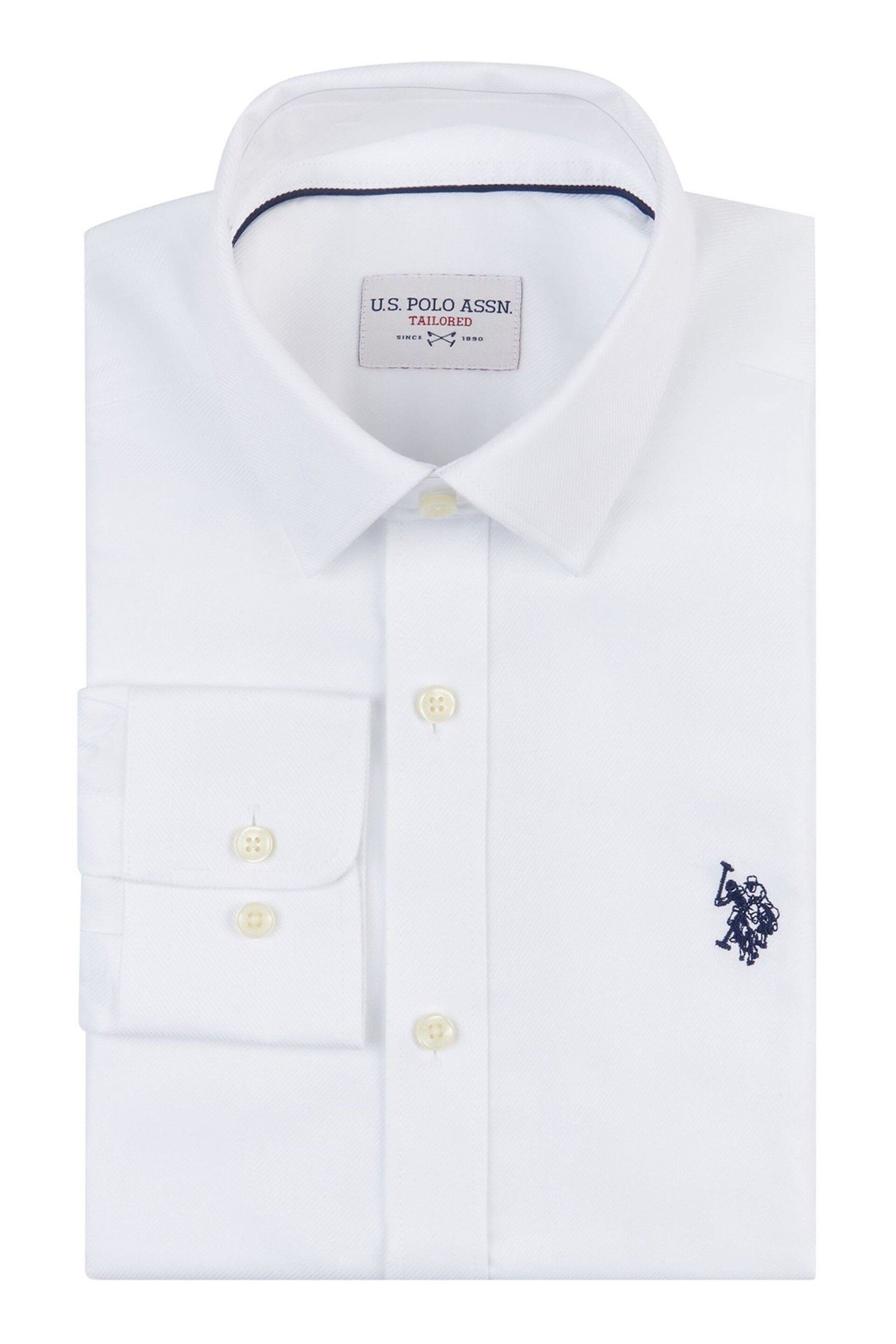 U.S. Polo Assn. Mens Long Sleeve Royal Twill Shirt - Image 6 of 8