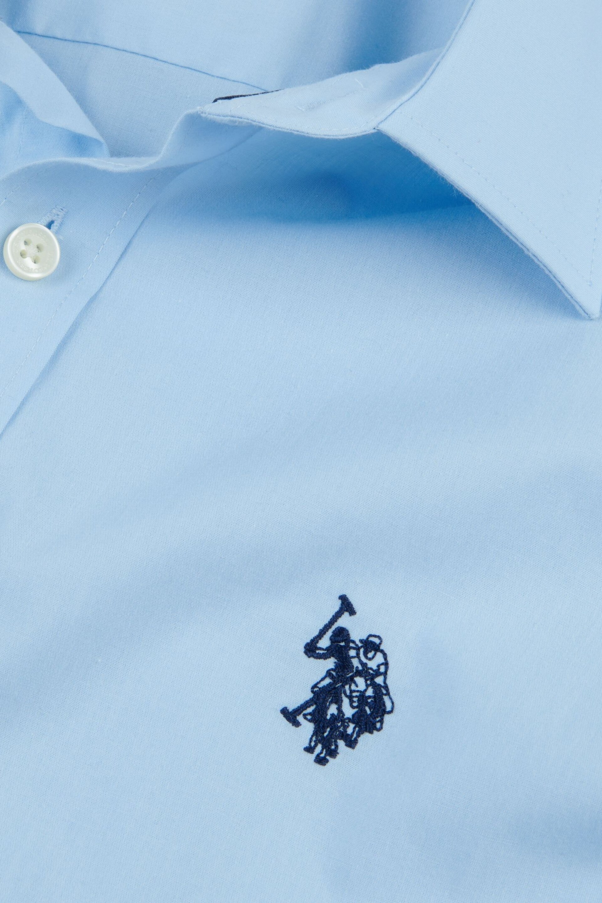 U.S. Polo Assn. Mens Long Sleeve Poplin Shirt - Image 7 of 8