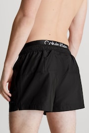 Calvin Klein Black Double Waistband Swim Shorts - Image 2 of 4