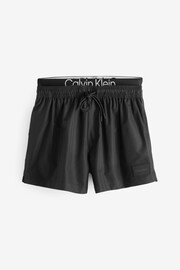 Calvin Klein Black Double Waistband Swim Shorts - Image 4 of 4