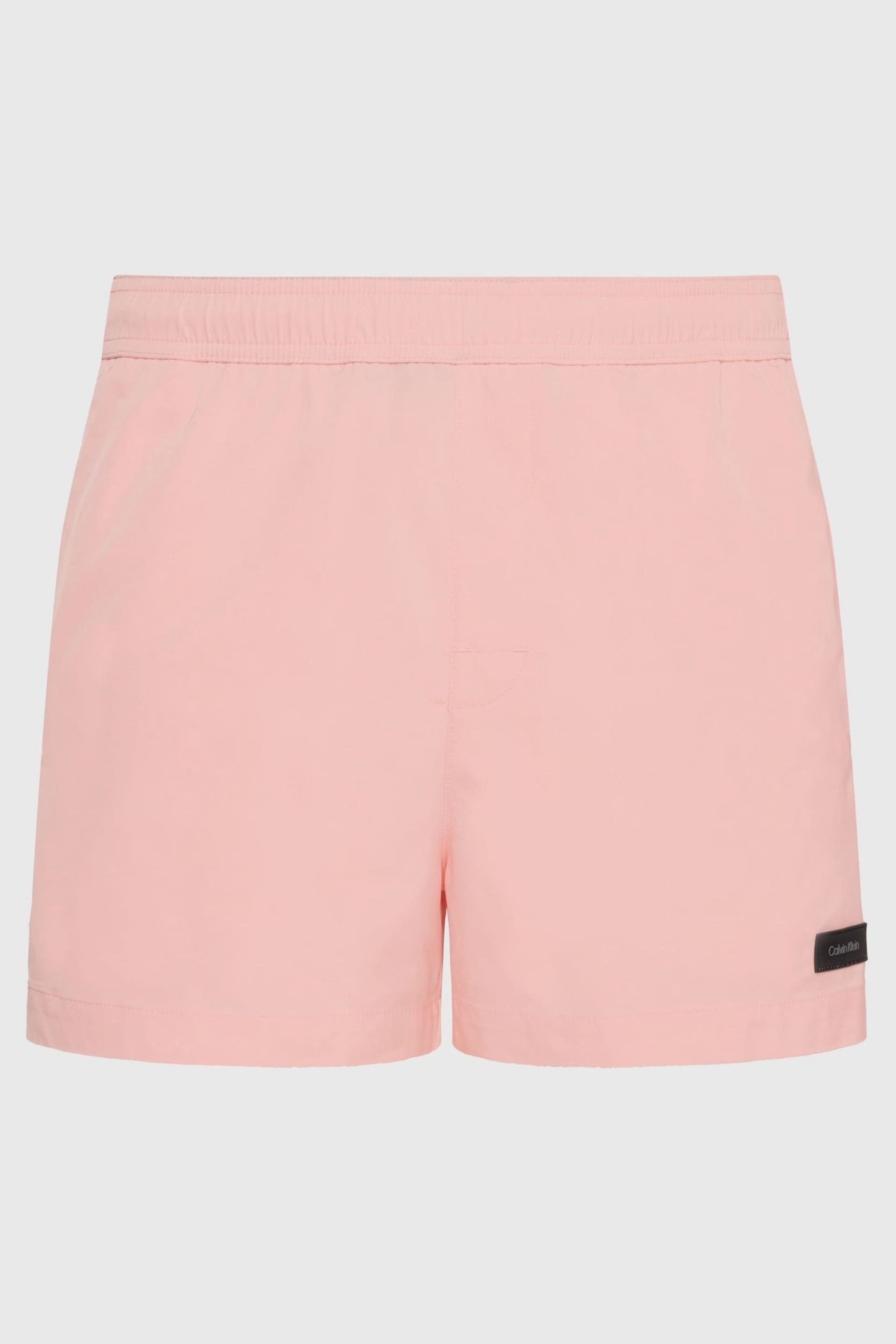 Calvin Klein Pink Plain Swim Shorts - Image 4 of 4