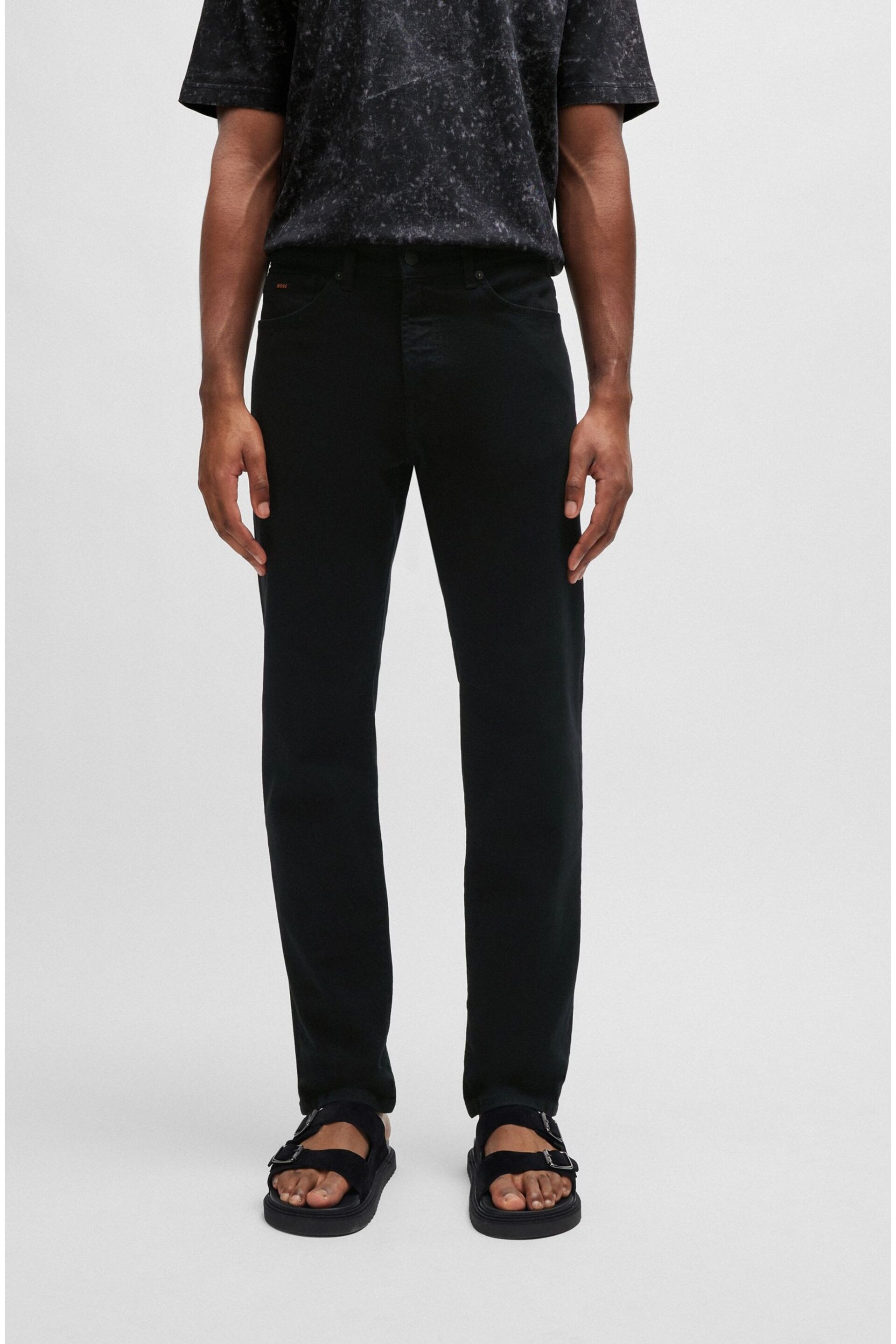 BOSS Black Wash Maine Straight Fit Stretch Jeans - Image 1 of 5