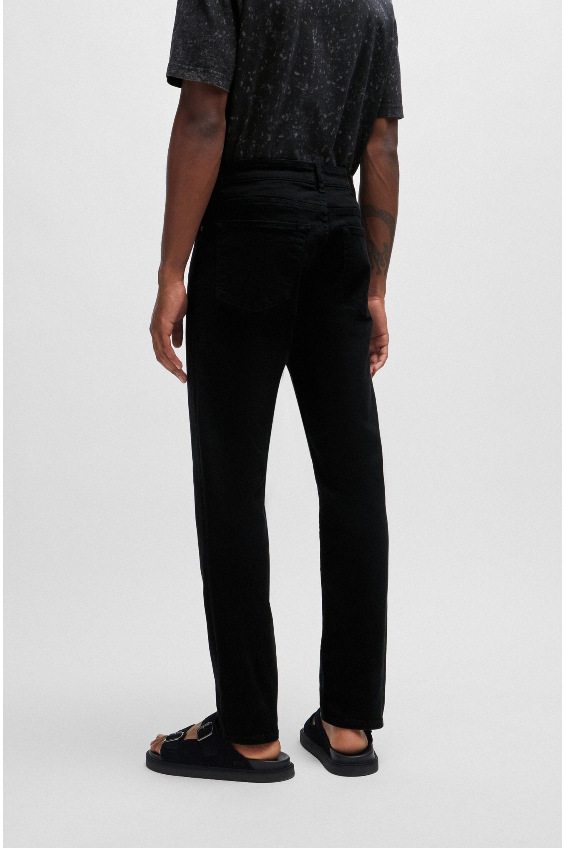 BOSS Black Wash Maine Straight Fit Stretch Jeans - Image 2 of 5