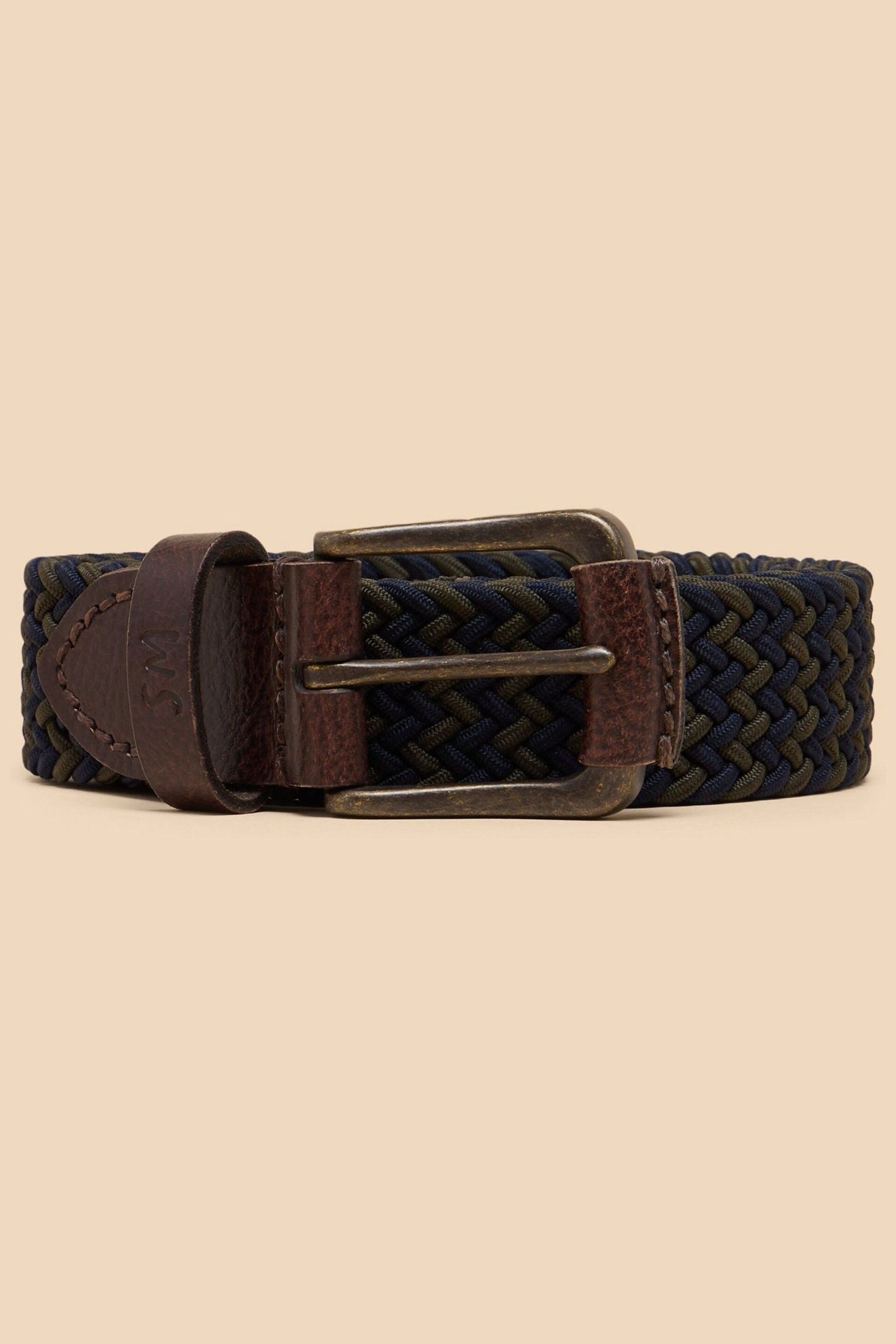 White Stuff Blue Woven Elasticated Belt - Image 1 of 1