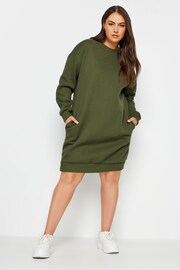 Yours Curve Green Sweat Tunic Dress - Image 1 of 4