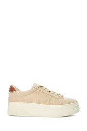 Dune London Cream Exaggerate Bumper Flatform Lace-up Trainers - Image 3 of 6