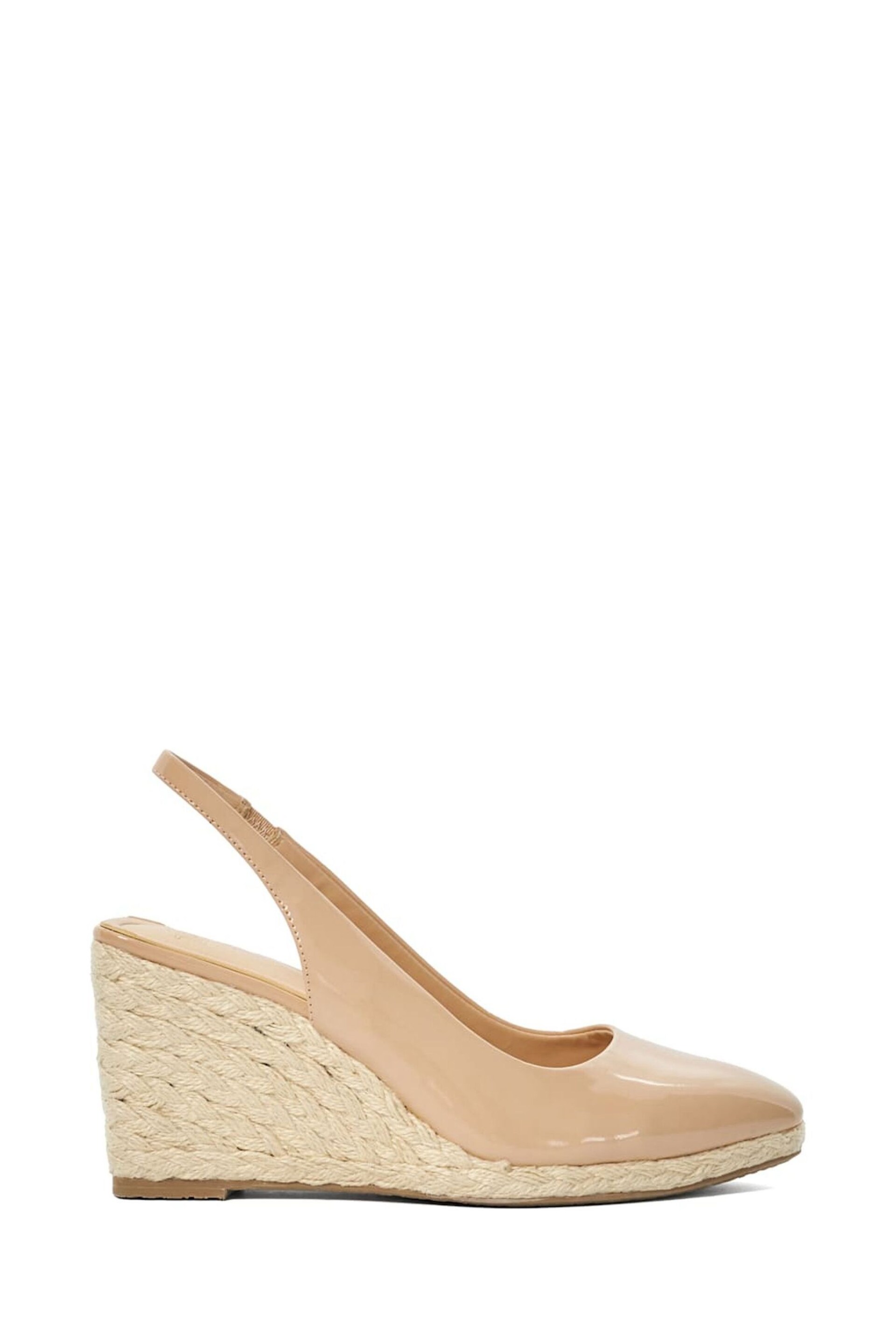 Dune London Pink Cadance Slingback Wedge Espadrilles - Image 3 of 7