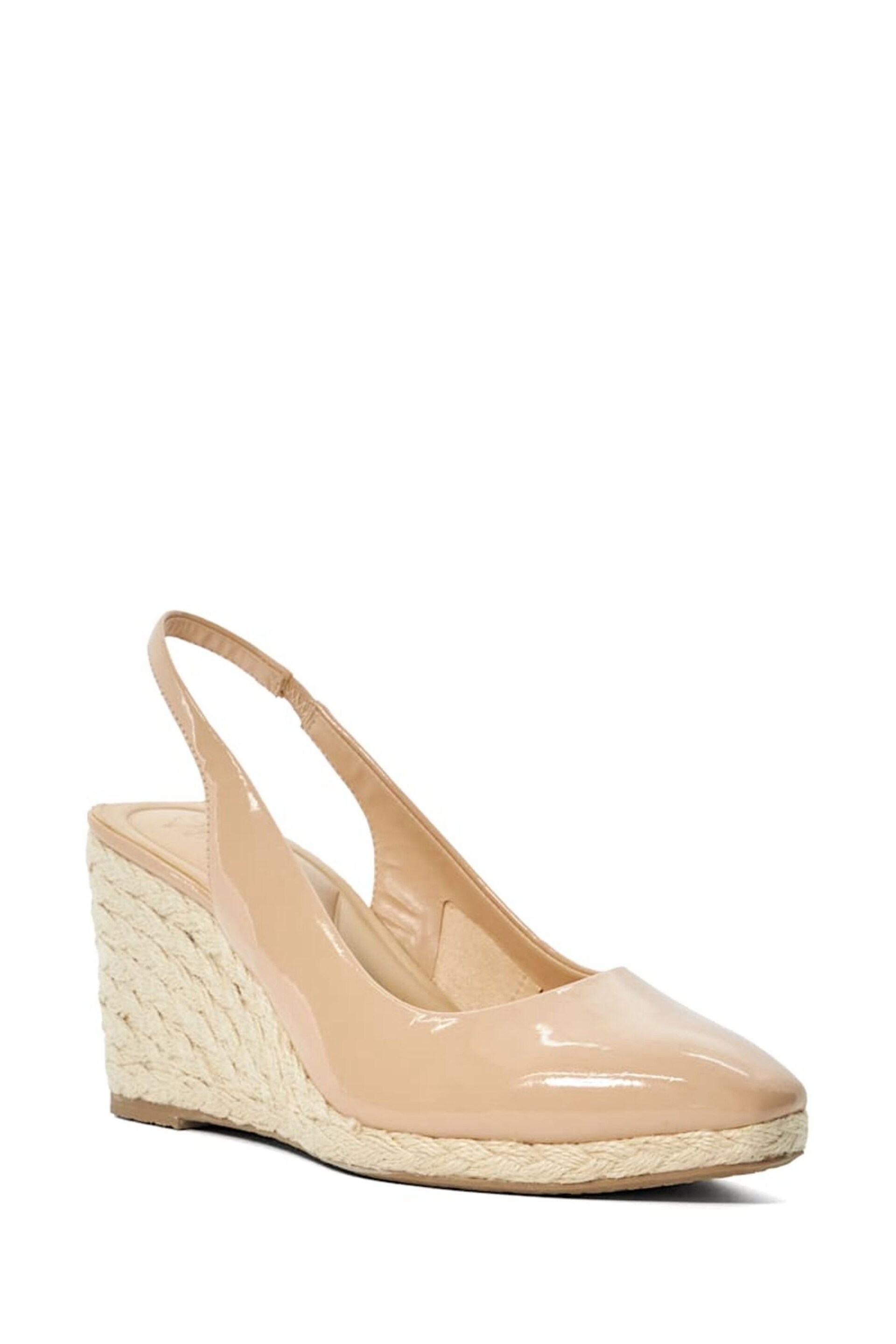 Dune London Pink Cadance Slingback Wedge Espadrilles - Image 4 of 7