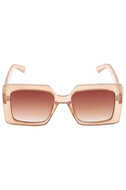 Dune London Pink Glitzy Diamanté Rectangular Sunglasses - Image 3 of 5