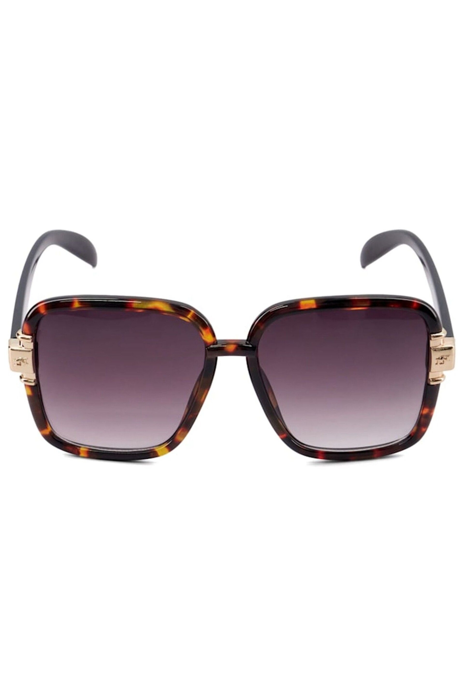 Dune London Animal Gabby Oversized Retro Square Frame Sunglasses - Image 2 of 4