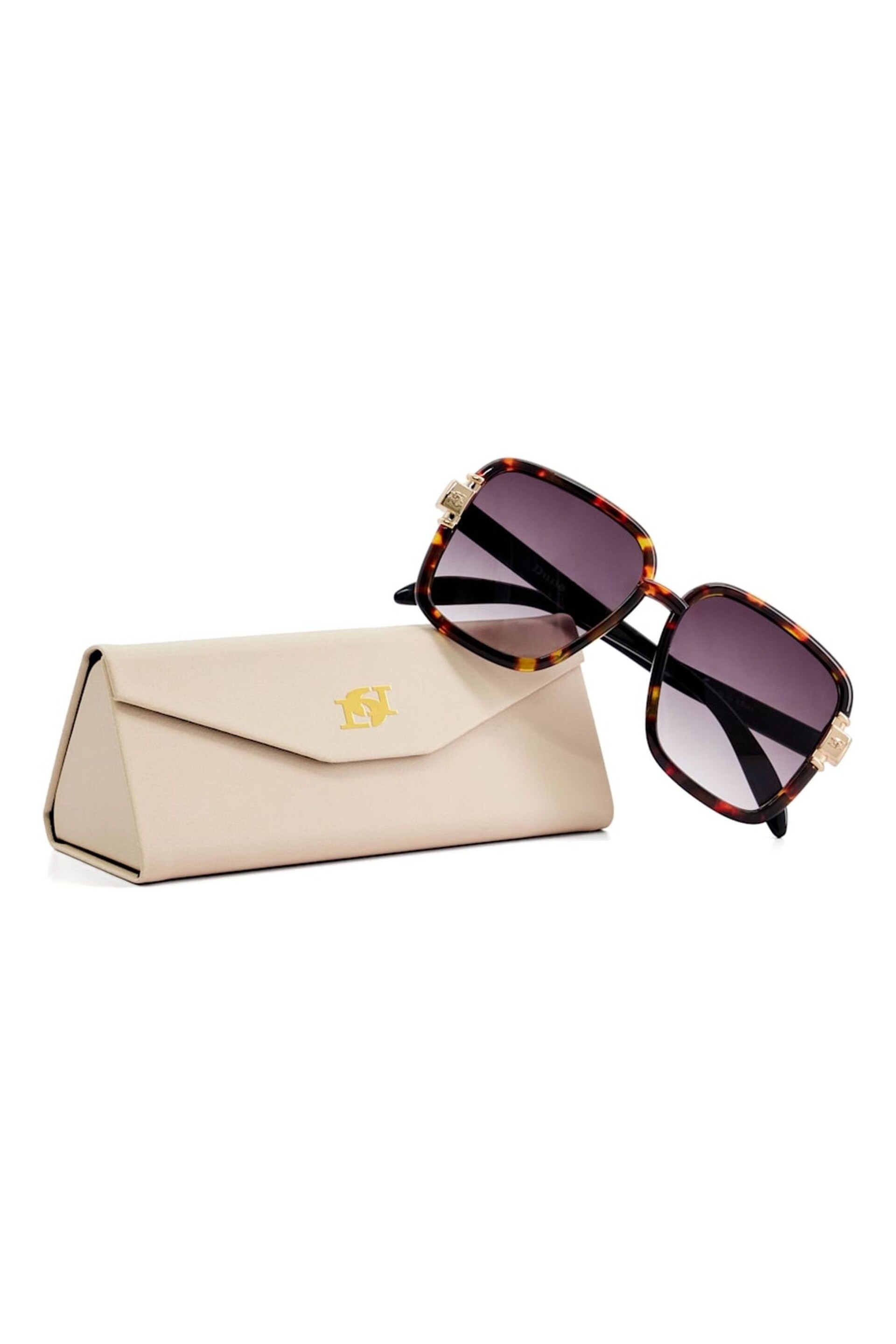 Dune London Animal Gabby Oversized Retro Square Frame Sunglasses - Image 3 of 4