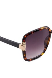 Dune London Animal Gabby Oversized Retro Square Frame Sunglasses - Image 4 of 4