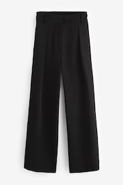 Black Elastic Back Wide Leg Trousers - Image 6 of 7