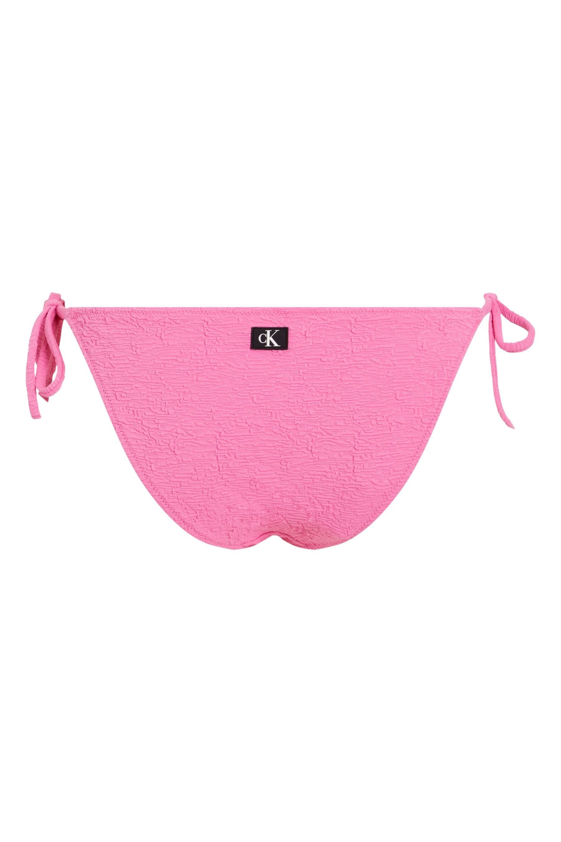 Calvin Klein Pink String Side Tie Bikini - Image 5 of 5