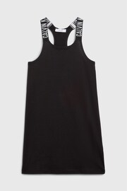 Calvin Klein Black Logo Strap Tank Dress - Image 1 of 2