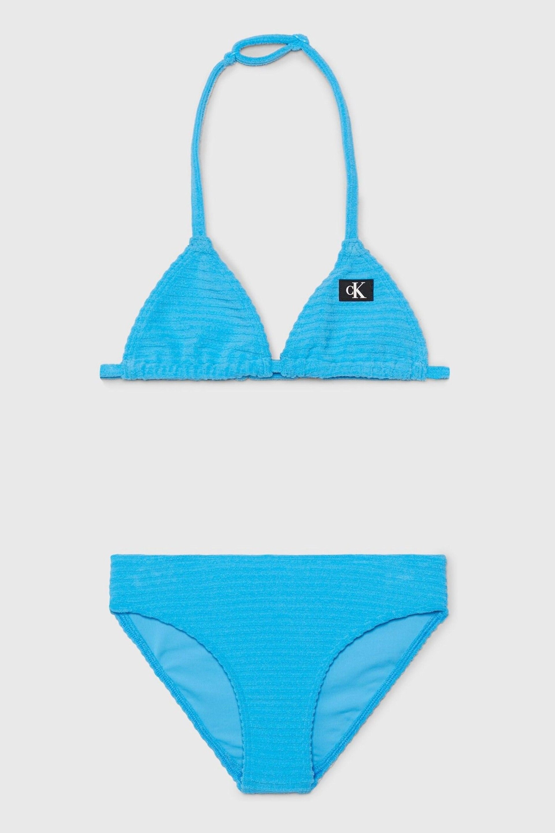 Calvin Klein Blue Triangle Bikini Set - Image 1 of 2