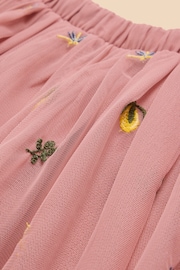 White Stuff Pink Embroidered Tulle Skirt - Image 3 of 3