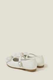 Angels By Accessorize White Patent Bow Ballerina Shoes - Image 2 of 3